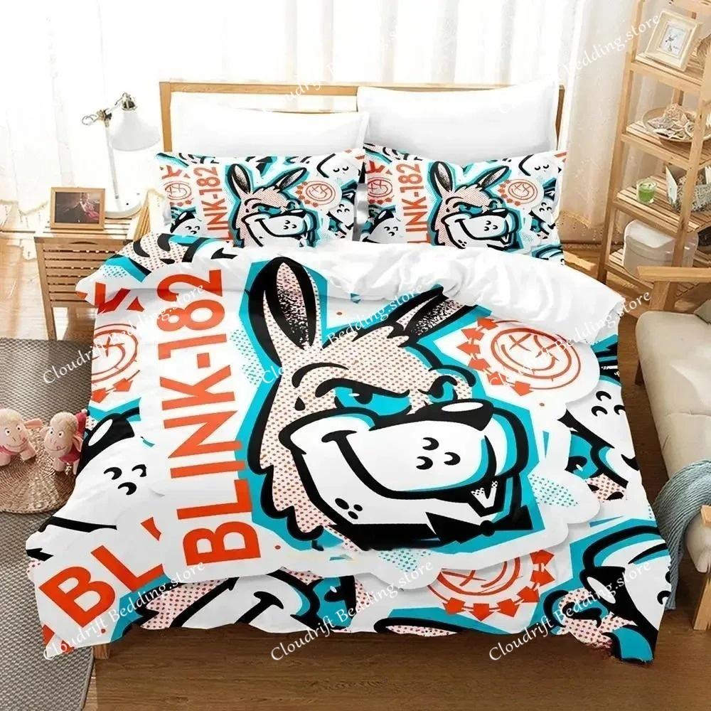 3D Tištěná Hudební Skupina B-Blink-182 Ložní Souprava Chlapci Dívky Twin Queen King Size Povlak na Peřinu Povlak na Polštář Postel chlapci Dospělí Domácí Textil