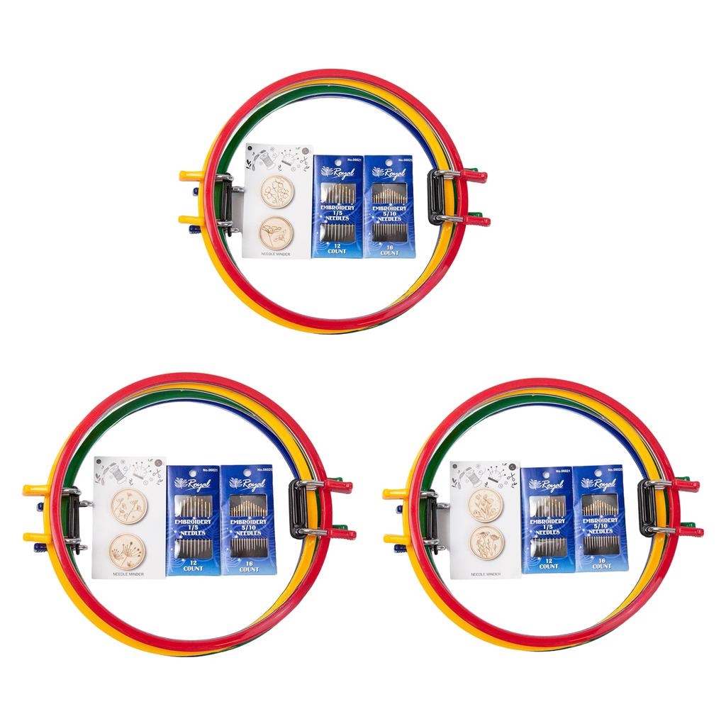4Pcs Round Stitching Hoop Round Embroidery Hoop Stitching Embroidery Frame for Embroidery Sewing Needlework Stitching