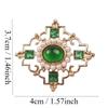 Baroque Court Pearl Green Hollow Brooch Retro Cheongsam Cardigan Corsage Men'S And Women'S Clothing Pins