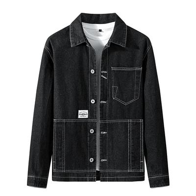 Jeansjacke Herren Herbst Koreanischer Trend Vielseitige Revers-Oberteile Neue Herbst- und Winterjacken für Herren