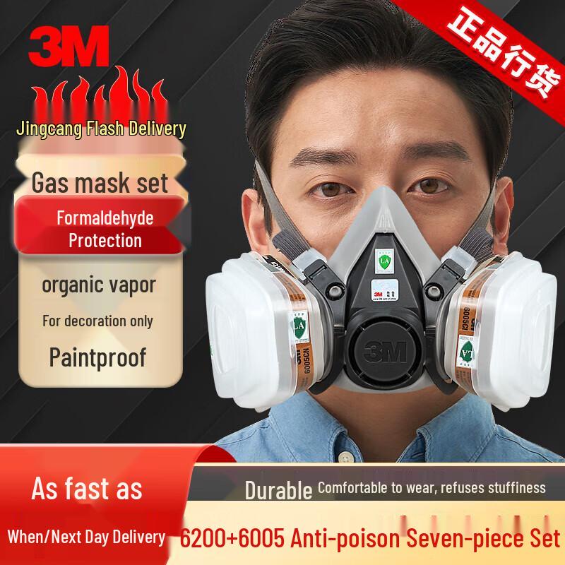 3M 6200 Half-Mask Respirator Kit for Formaldehyde & Organic Vapors