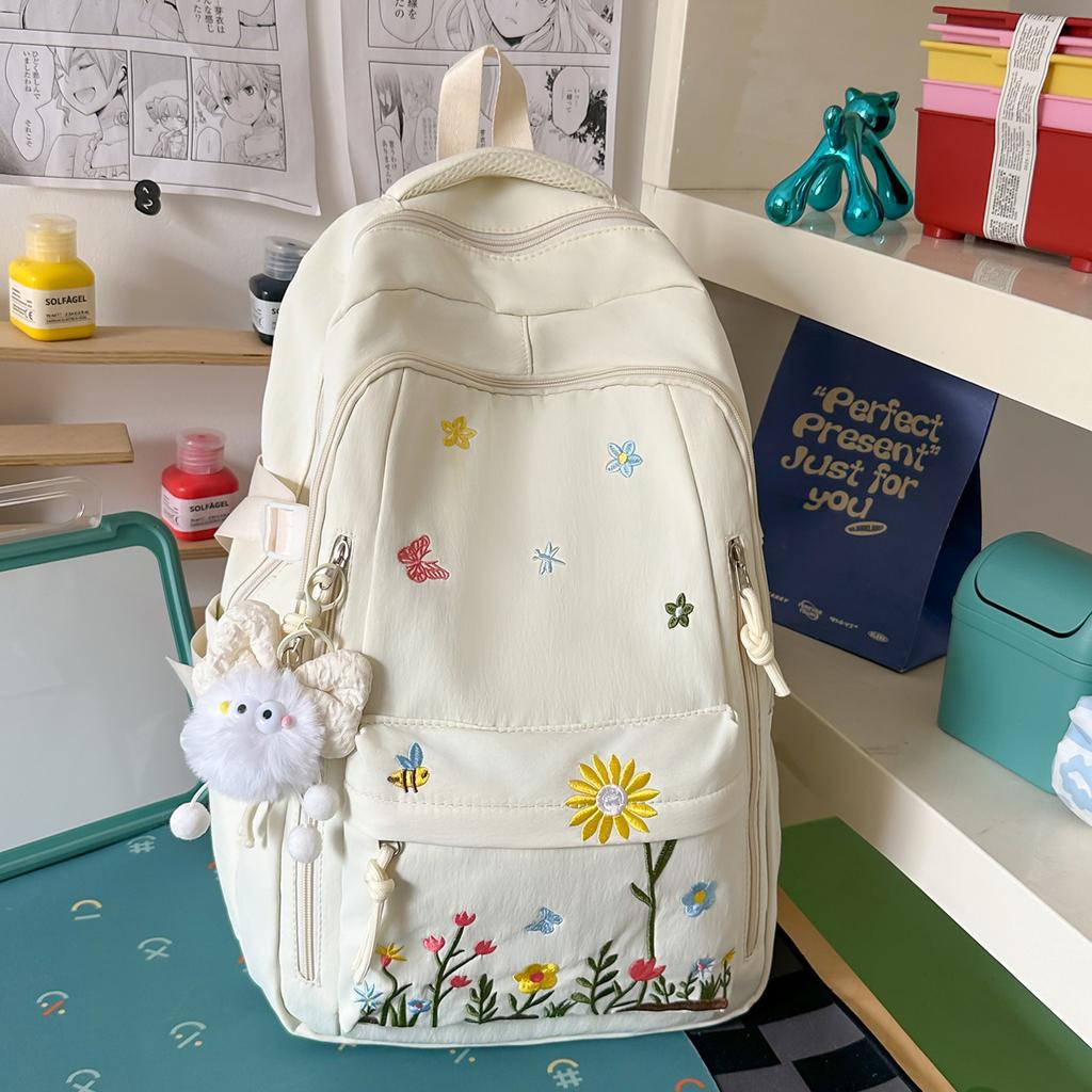 Schoolbag1011 Summer School Bag Female Junior High School Student Niche Ins Large Capacity Backpack Japanese Travel College Student Backpack
