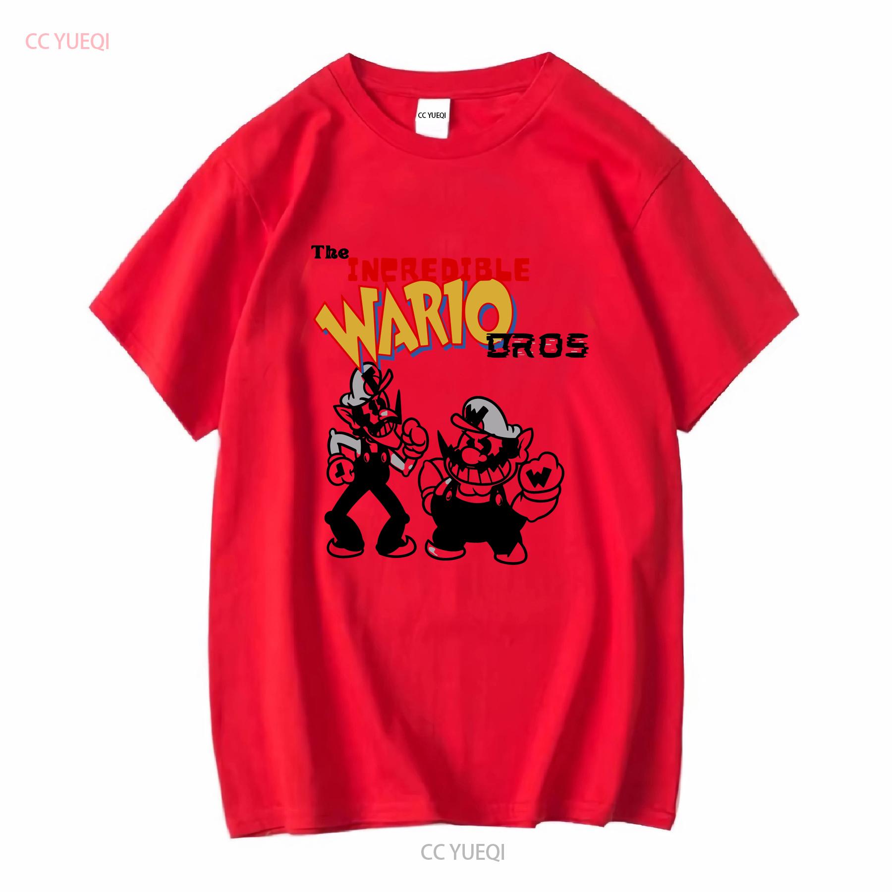 Невероятная футболка WARIO BROS с длинным или коротким рукавом винтажная стираная унисекс уличная одежда повседневная мужская эластичная с принтом мягкая S