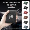 VFHJQ1 Suede Car ID Cover Vehicular Plaid Card Protector Wallet For VW Golf 4 5 6 7 Polo Jetta Sagitar Magotan Passat B5 B6