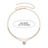 Y2K Waist Decor Chain For Women Trendy Heart Pendant Jewelry Belt Glitter Sexy Body Chain Girls Fashion Waist Decoration Chain