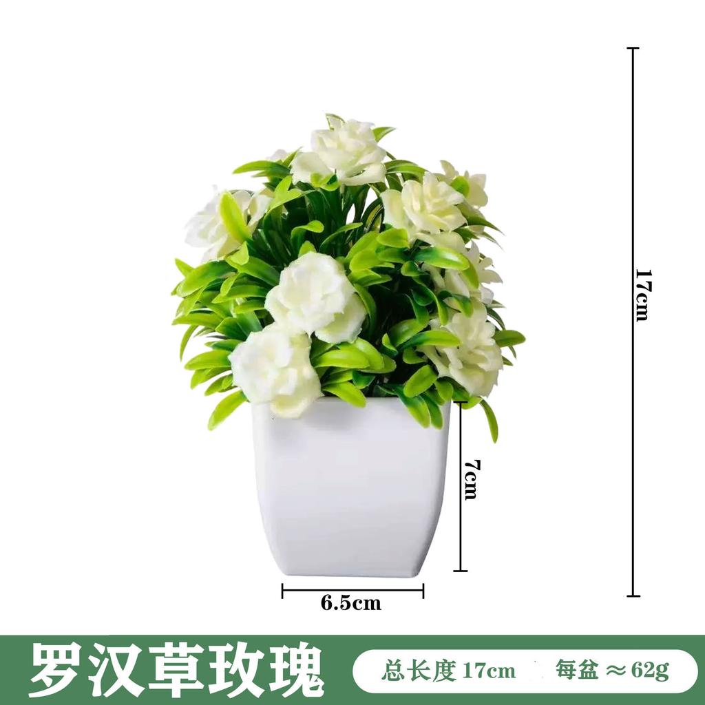 Simulated Bonsai Green Plants Succulent Plant Potted Artificial Flower Ornament Office Desktop Decoration Home Room Decoration