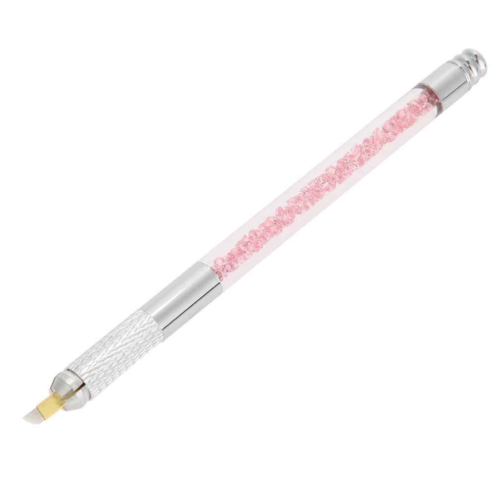 Manuelle Microblading Tattoo Stift Augenbrauen Lippen Semi-permanentes Make-up mit Kartuschennadel Rosa