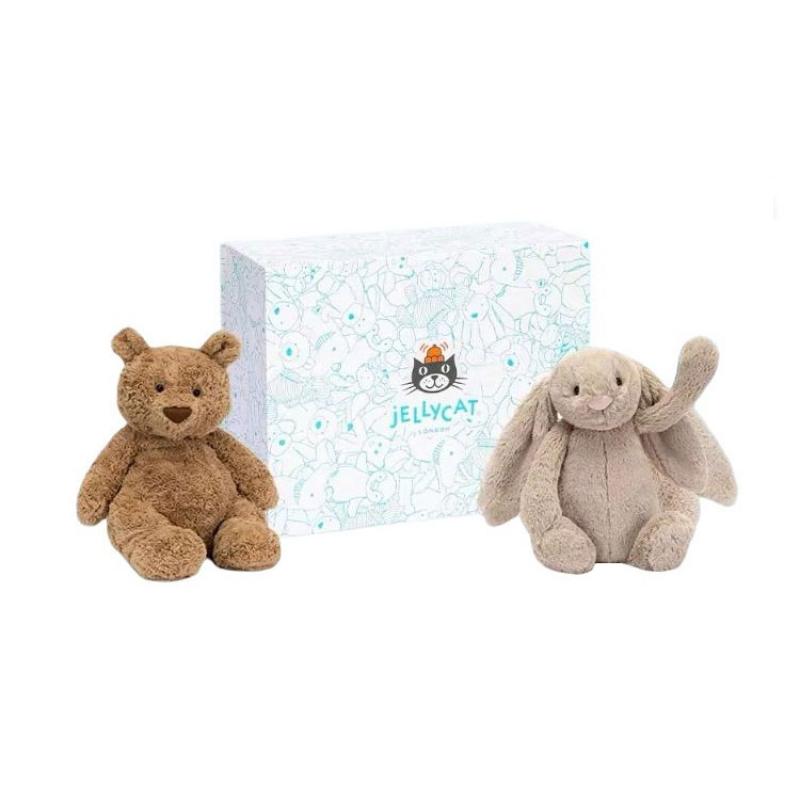 JELLYCAT Bonnie Rabbit Best Partner Gift Box Barcelo Bear Bonnie Rabbit Doll Plush Figure Stand Height 28cm/31cm Height
