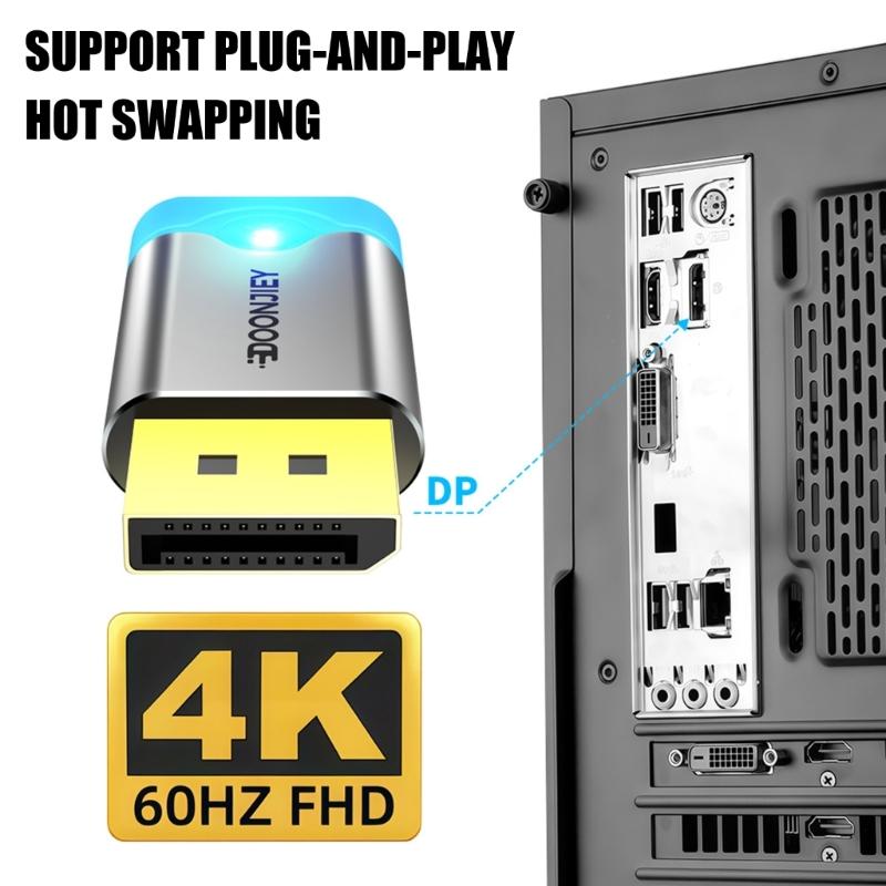 DP Virtuelle Display-Emulatoren Stecker Geeignet für Mehrfachmonitor-Setups mit 4K-Auflösungsunterstützung auf Laptops und Desktops