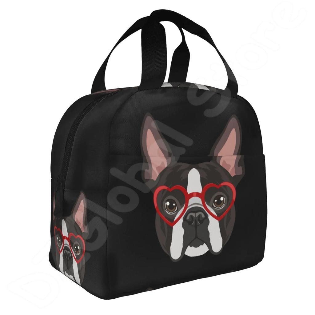 French Bulldogs Dog Insulated Lunch Bag for Women Men and Kids Large and Reusable Handle Freezable Work School Travel Tote Bags