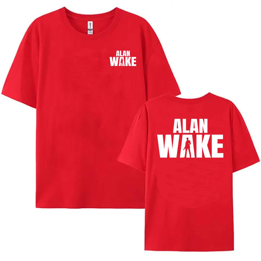 Alan Wake 2 Koszulka z nadrukiem Koszulki bawełniane z krótkim rękawem Streetwear Unisex Luźny codzienny T-shirt z okrągłym dekoltem Góra