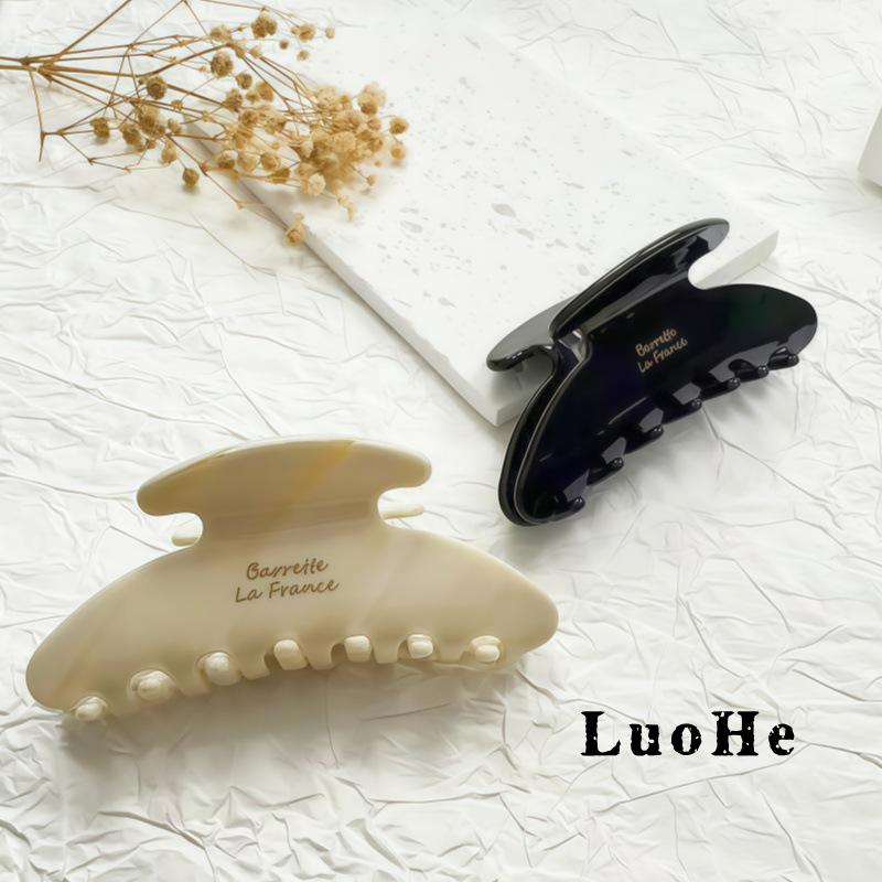 Korean Style Gold Label Acetate Shark Hair Claw Clip for Elegant Updo