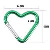 Heart-Shaped Aluminum Carabiner Key Chain Clip Outdoor Keyring Hook Water Bottle Hanging Buckle Travel Kit Accessories