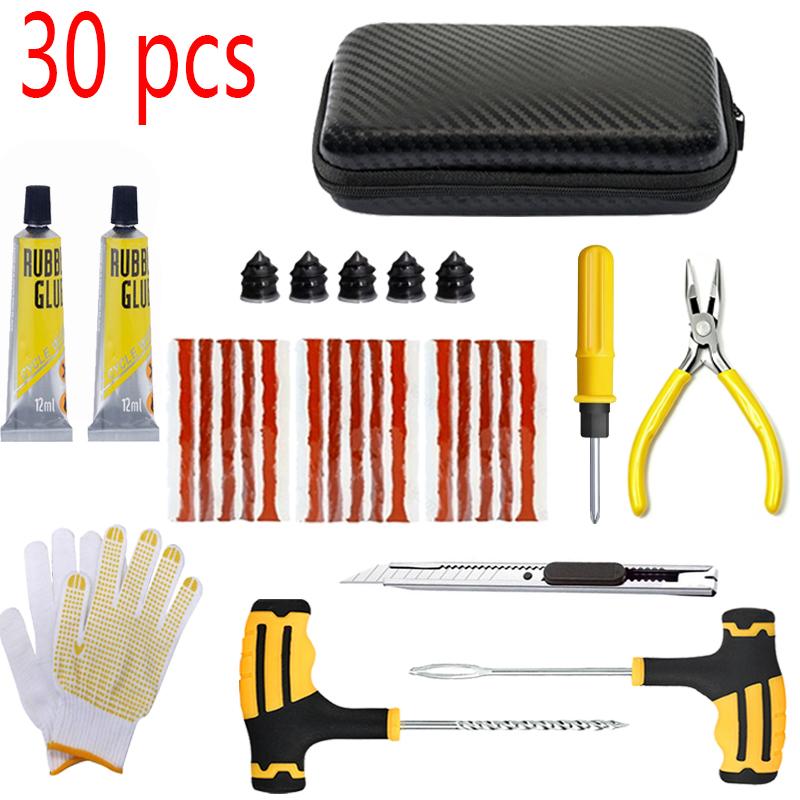 2026-HOT Car Tire Repair Kit Puncture Plug Tools Tyre Puncture Emergency for Tire Strips Stirring Glue Repair Tool Kit Valve Stems 1