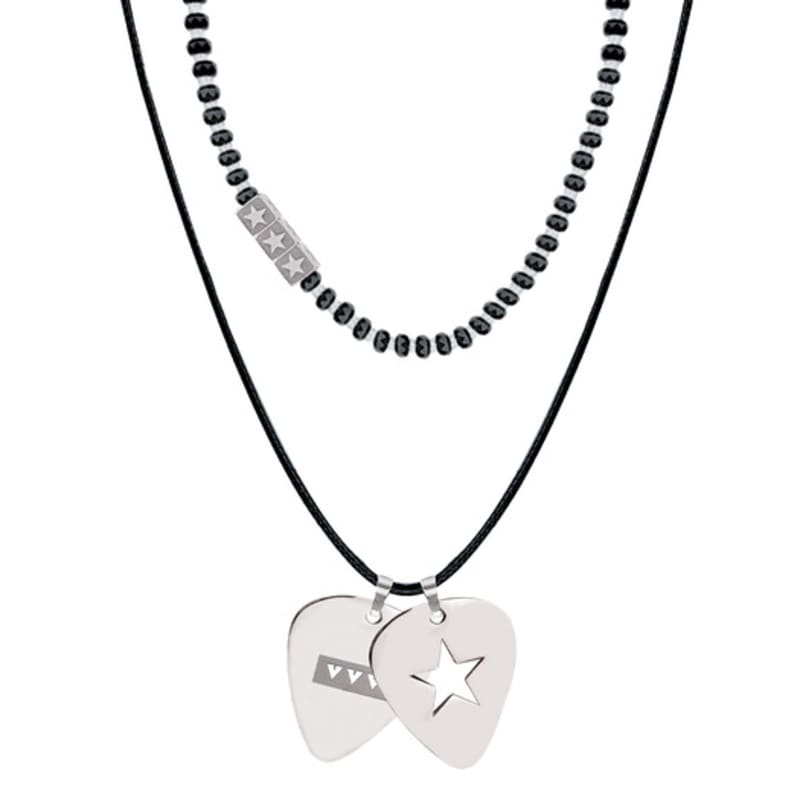 

VVV Double Peak Logo Surgical String Necklace (Single item) Free