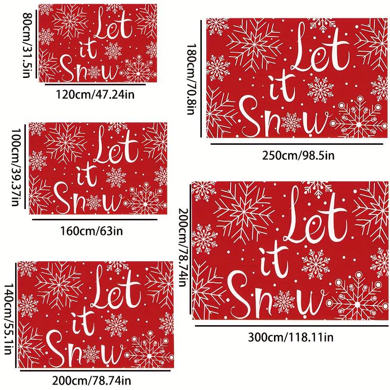 

1 шт. Рождественский ковер Рождественский красный белый элемент снега ковер спальня гостиная кухня коридор противоскользящий праздничный декор 40x60cm