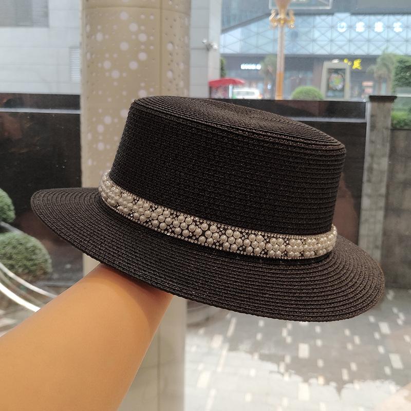 Buy Pearl Flat Straw Hat Women's 