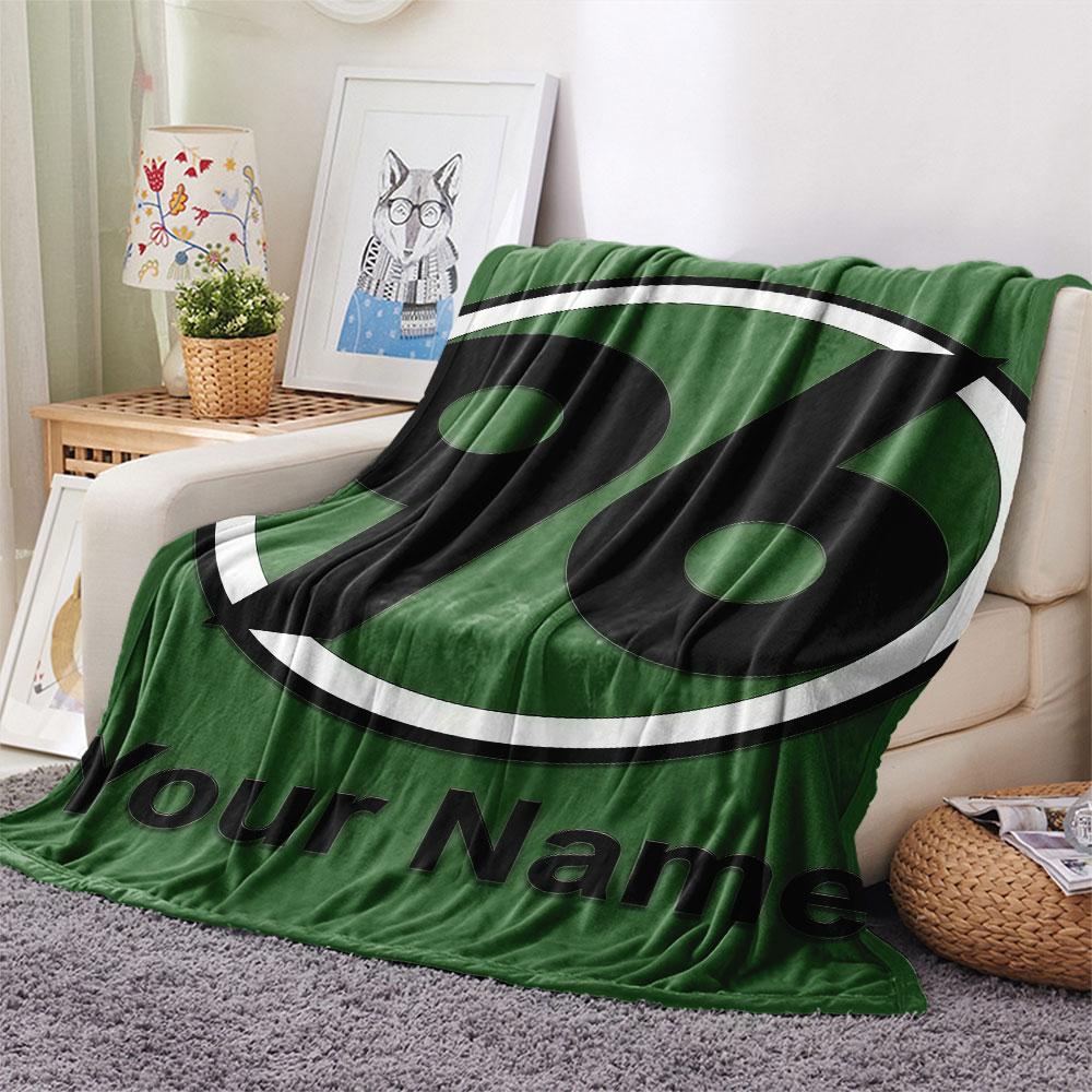 Custom Name,Hannover 96 Printed Flannel Blanket, soft throw for bedroom sofa, washable, Christmas present, great gift.