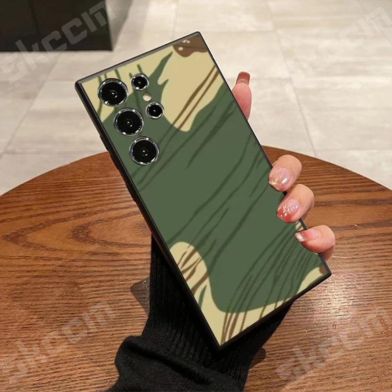 Армейский камуфляж с рисунками Чехол для телефона Samsung Galaxy S24 S23 S22 S25 Ultra Plus S20 FE A51 A54 A55 A71 A72 A73 Мягкий чехол A15 4G
