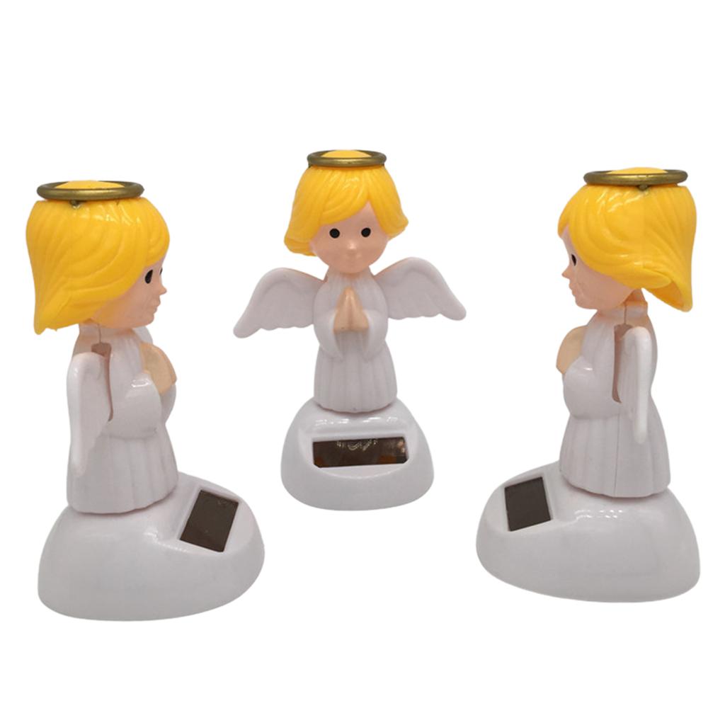 Angel Solar Car Decoration Solar Dancing Figures For Car Solar Powered Dancing Dolls Swinging Animated Bobble Dancer Car Decor