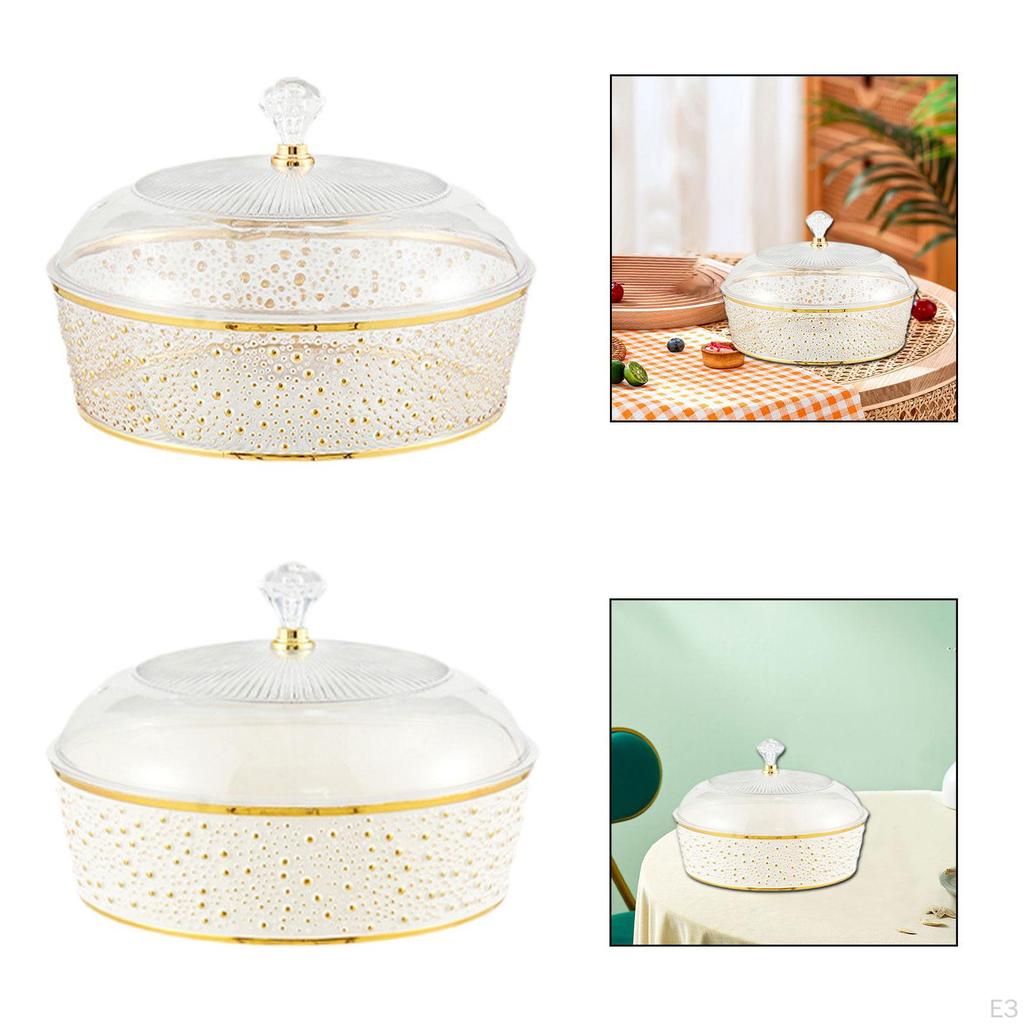 20 cm Vorspeisen-Fruchtplatte, Behälter, Lebensmittelaufbewahrung, Organizer für Trockenfrüchte, Nüsse mit Deckel,