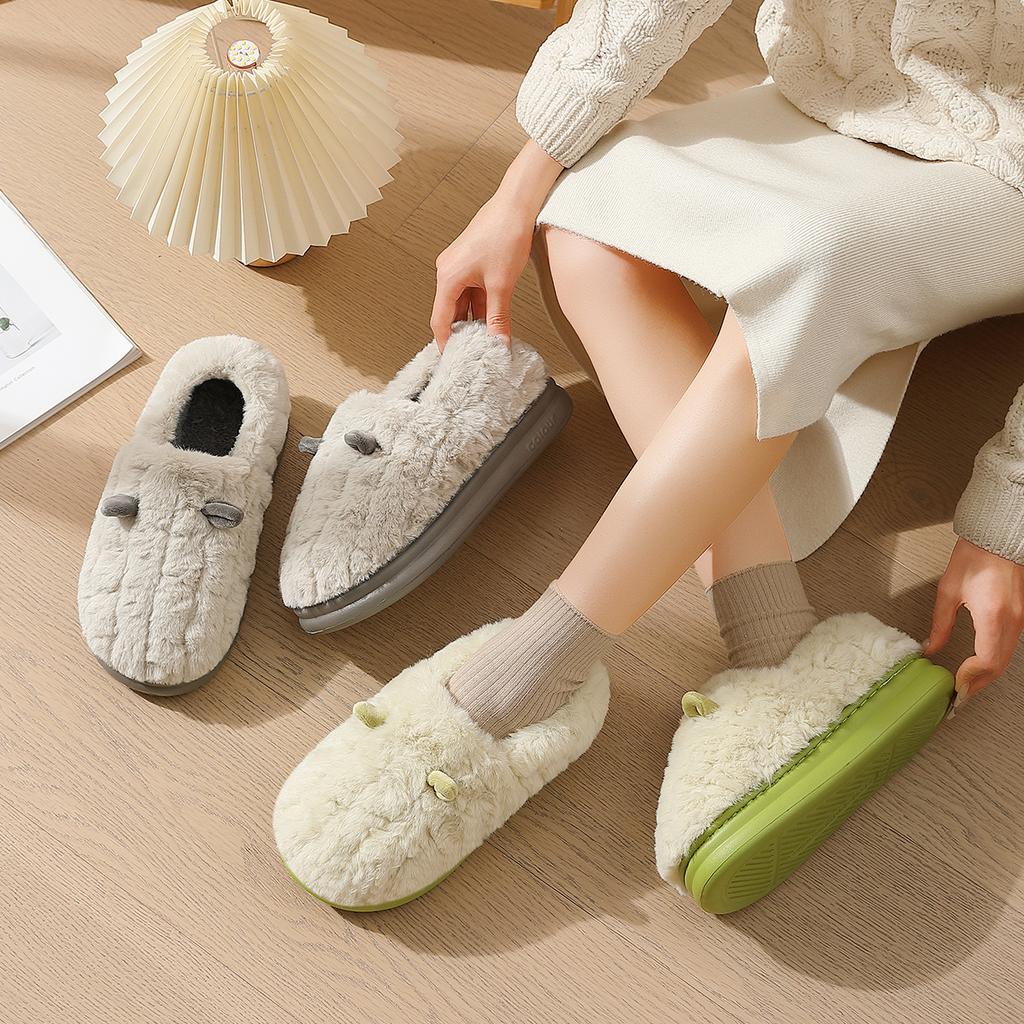 Cotton slippers men's winter bag heel new outer wear home indoor thick-soled non-slip plush cotton shoes men's