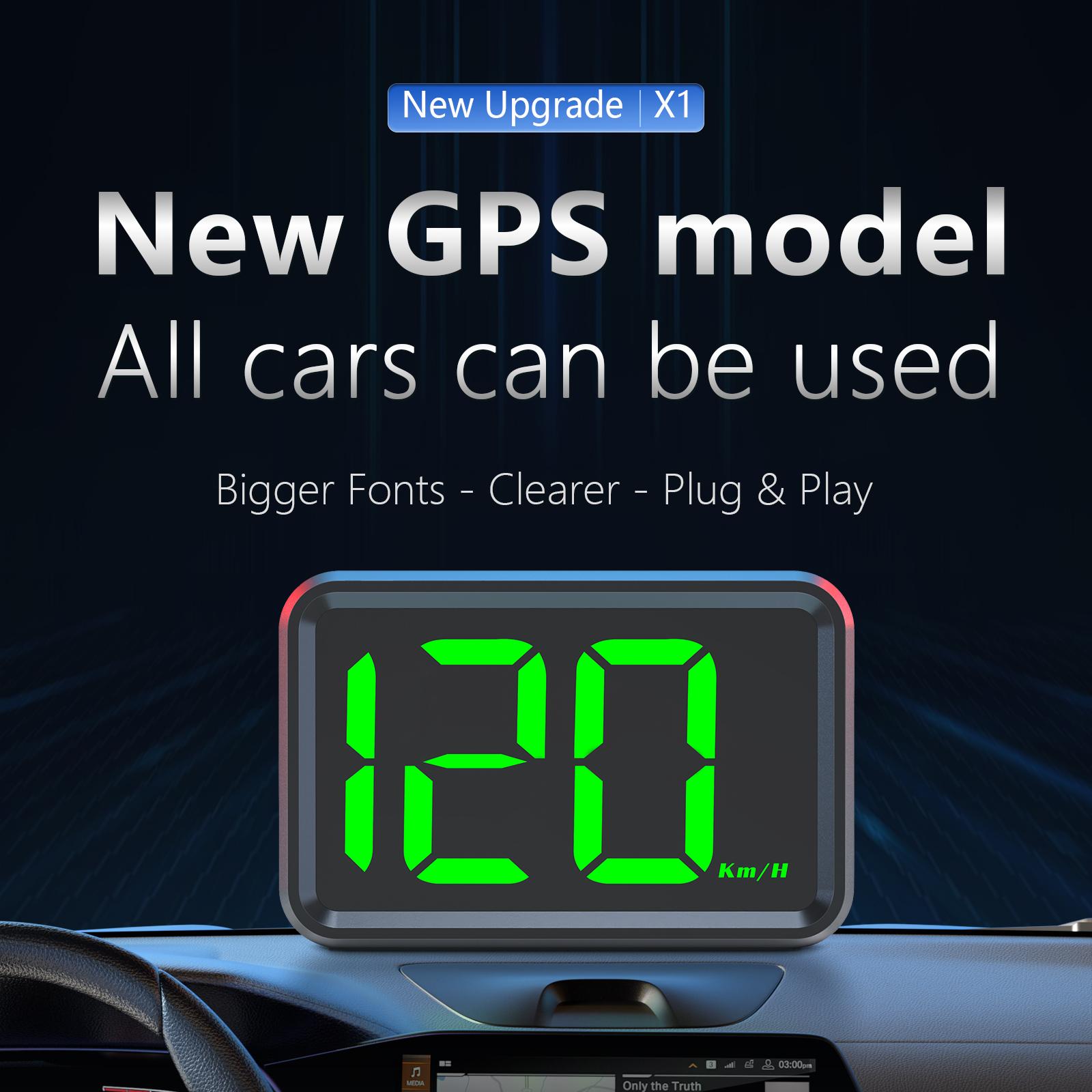 

Проекционный дисплей GPS HUD цифровой спидометр Plug and Play для всех автомобилей большой шрифт KMH проектор на лобовое стекло автомобильные аксессуары