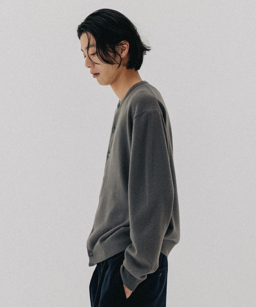 Blankroom Round Cardigan_Stone Gray