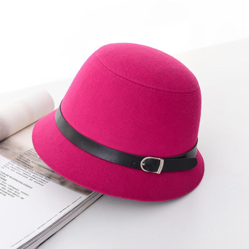 ZHENYUEQI Women's British Style Wide Brim Felt Fedora Hat