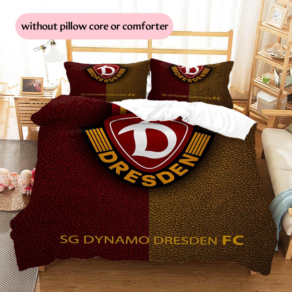 Dynamo Dresden Muster Bettwäsche Bettdecken-Set Heimdekoration Geschenk (1 Bettbezug + 2 Kissenbezüge (ohne Füllung))