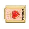 Vintage Tarot Card Heart Moon Star Sun Golden Charm Links Fit 9MM Stainless Steel Bracelet Women Men Jewelry Making DIY Beads