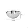 Stainless Steel Bowl Elegant with Fluted Exterior MirrorFinish Silver for Hosts, Dining Table,