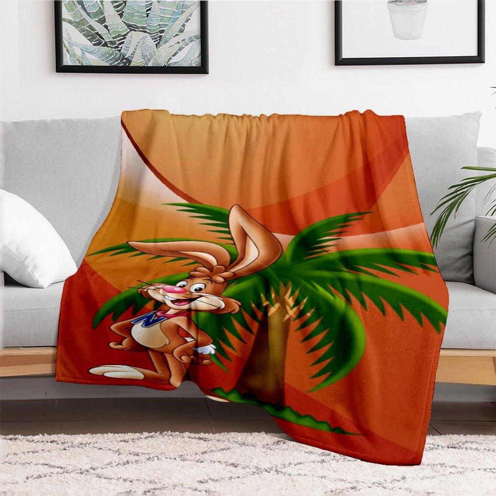 "Looney Tunes Bugs Bunny Palm Tree Phone Case Cover"Blanket Flannel Throw Blanket for Sofa, Bed, Travel, Camping, Office