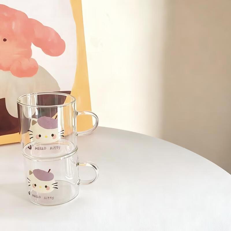 

Shangqi Heat-Resistant Borosilicate Glass Pitcher & Purple KT Heart Cups