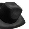 Breathable Cowboy Hats Disco Party Large Rolled Brims Hat Fedoras Felts Cowboy Sunproof Hat Supply Wide Rolled Brims