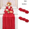 2Pcs Red Cheesecloth Table Runner Boho For Baby Shower Wedding Party Birthday