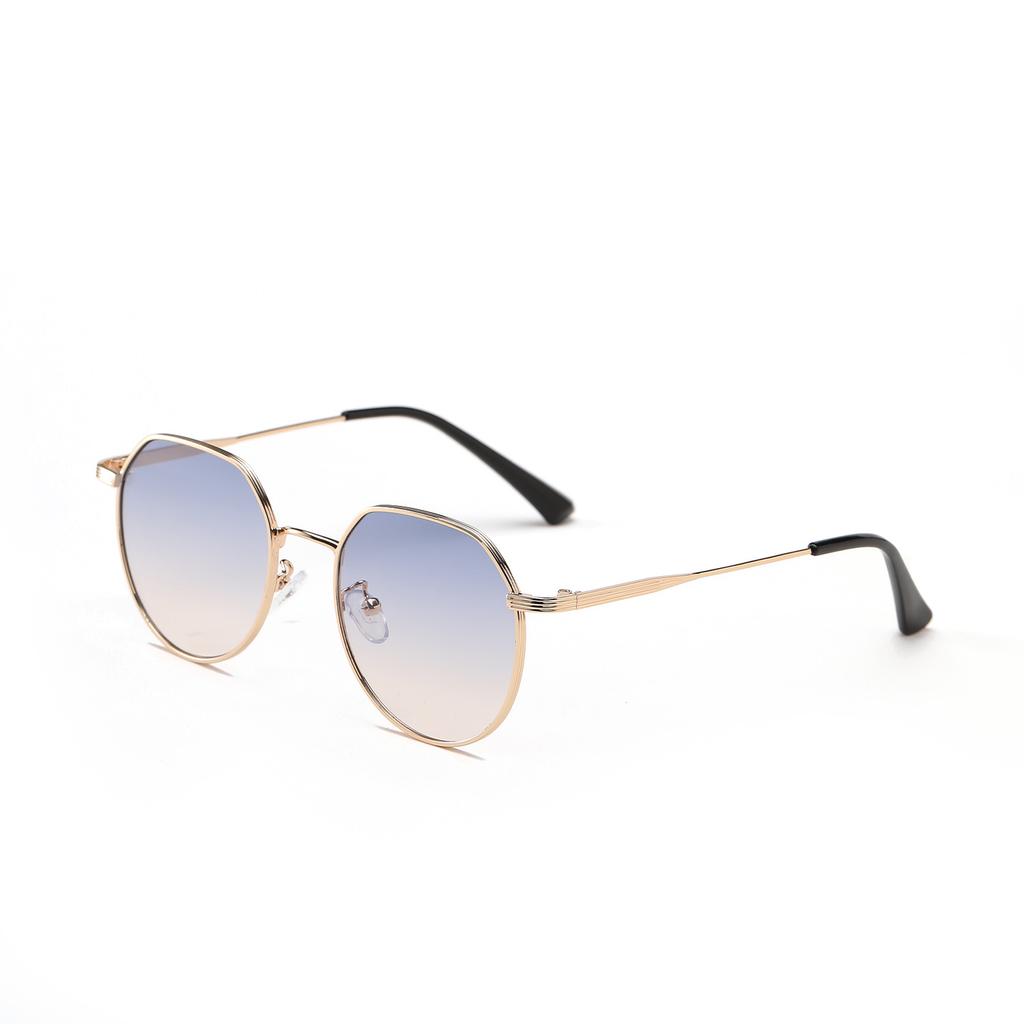 Gafas 9192, montura pequeña redonda, tendencia de rostro pequeño, cambio gradual, montura negra, gafas de sol para mujer y hombre.