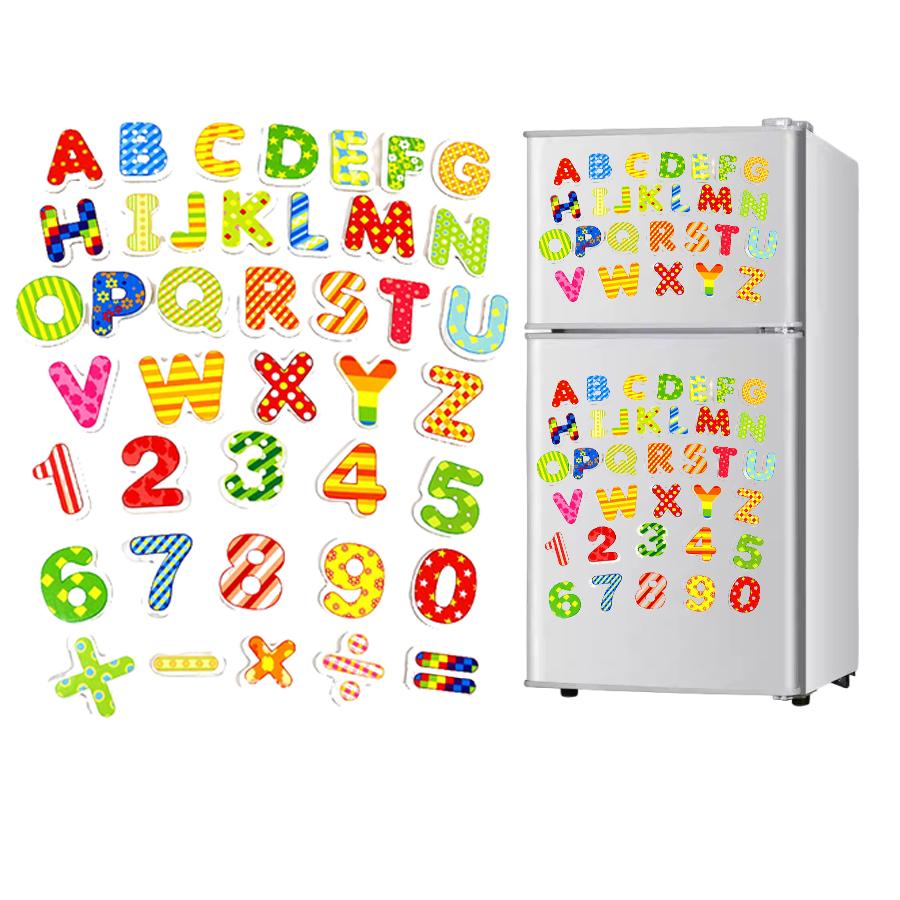 Wooden Magnetic Alphabet Numbers Refrigerator Magnets Set for Modern Home Office Decor Kitchen Organizer Birthday Gift JXB