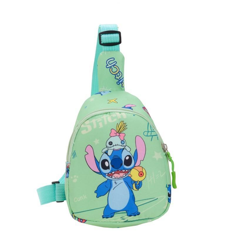 Bluey Stitch Cartoon Kids Mini Shoulder Bag With Breathable Nylon For Daily Use