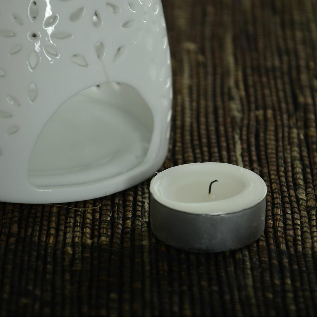 White Porcelain Ceramic Home Decor: Candle & Incense Burner Ornament