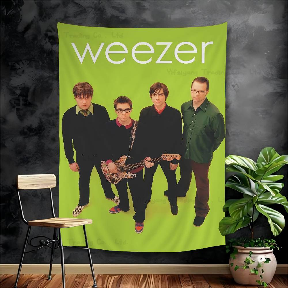 Weezer Music Band DIY Wall Tapestry Hanging Tarot Hippie Wall Rugs Dorm INS Home Decor
