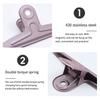 Stainless Steel Paper Clamp 20cm Long Large Binder Paper Clip File Clip for Food Bag Drawing Board Photo File Receipt