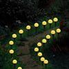 Solar LED Bubble Ball Garden Stake Light - Outdoor Decorative Lamp for Romantic Atmosphere