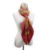 [USED]Hermes scarf for brand Carre Les Tambours Drums of the women, name, 90, (The Tambour), silk, red, stylish.