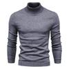 Men's European and American Autumn/Winter Slim High Collar Casual Knit Sweater