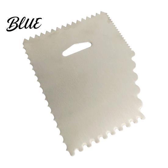 Dough Divider for Bread Stainless Steel Cake Scraper with Multi-faceted Sawtooth Rectangle/Pentagon/Triangle/Semi-circle Shape Cream Smoother