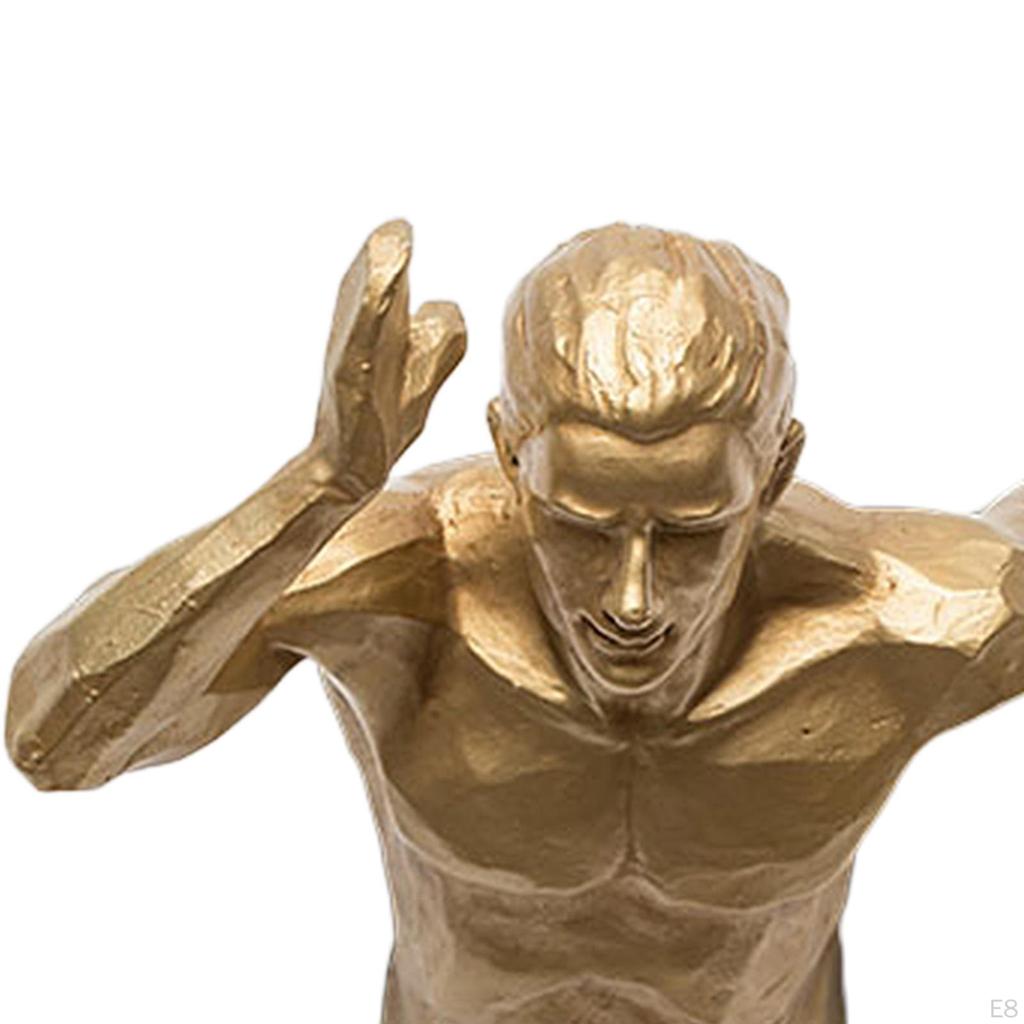 Retro Resin Figurine Background Statue Wall Home Decor