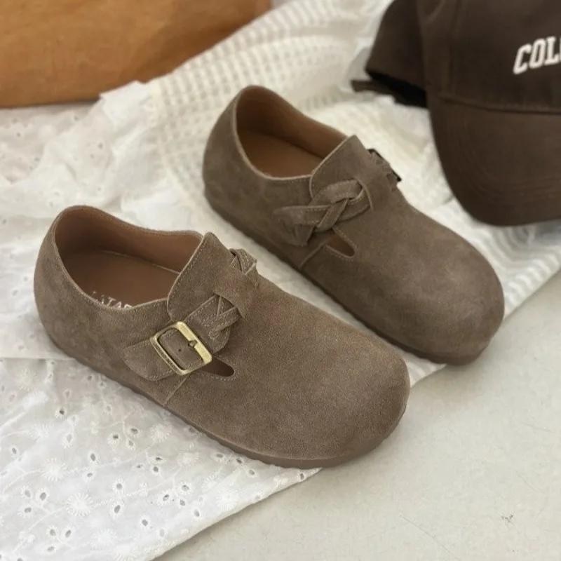 2025 Summer Hot Sale Outdoor Women's Round Toe Flats Rome Buckle Soft Bottom Flats for Women Concise Daily Casual Shoes Zapatos