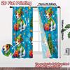 2D Flat Printing  JIT 2pcs   Curtains (Without Rod) Festive Pup Popular Curtains&Drapes Versatile Durable Polyester Curtains Art