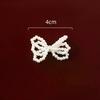 1Pcs Vintage Crystal Bow Woven Pearl Double-Layer Bow Accessories Diy Clothing Shoes Hats And Accessories